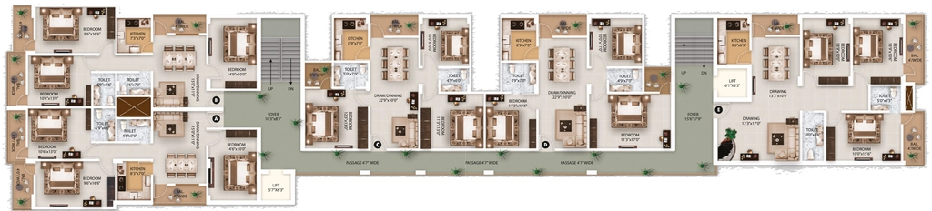 Floor Plan of Mansarovar Priya Enclave in Namkum, Ranchi - Image 371968