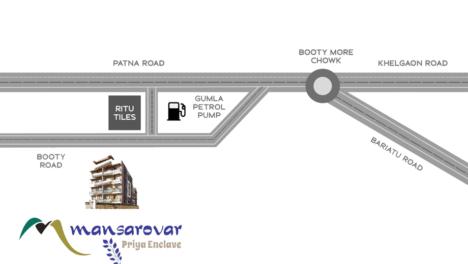 Location of Mansarovar Priya Enclave in Namkum, Ranchi - Image 371967