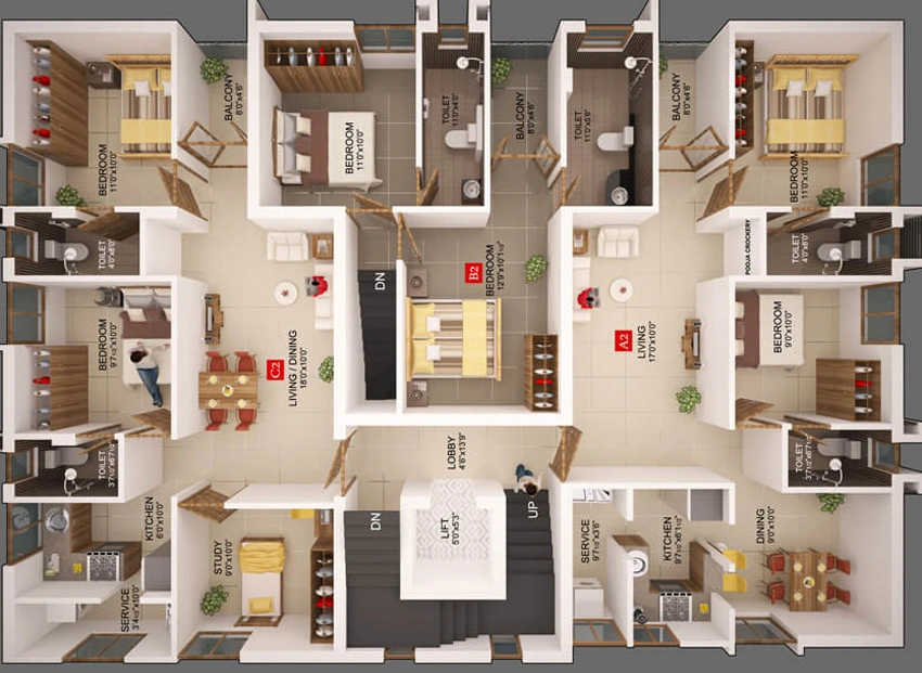 Floor Plan of Acacia Chamanthi in Koyambedu, Chennai - Image 368129
