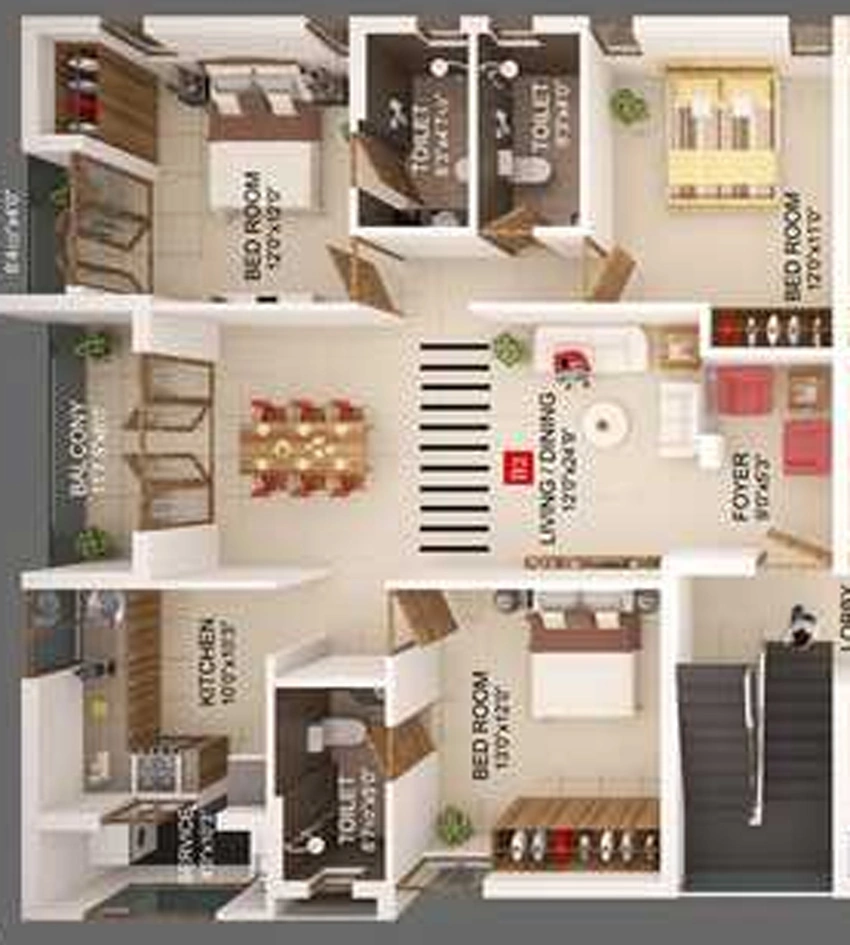 3 BHK Flat in Acacia Krishnakamalam in Anna Nagar, Chennai - Image 902019