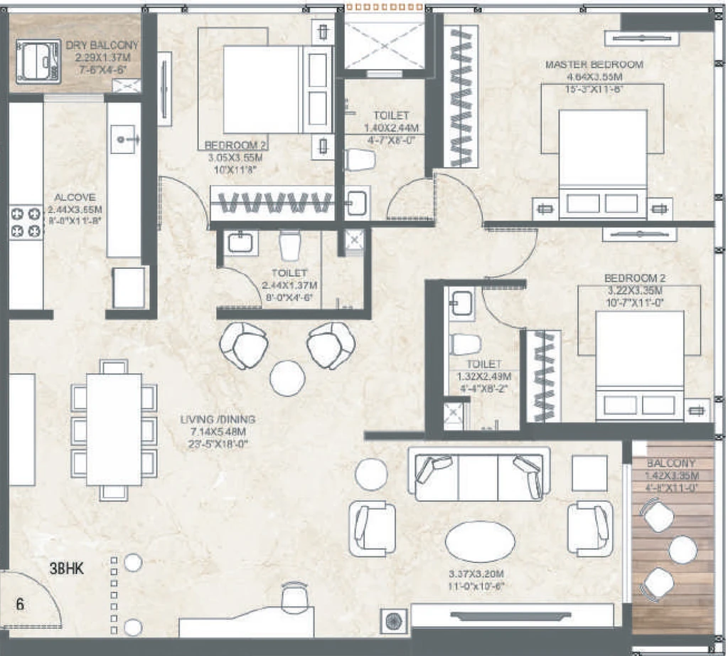 3 BHK Flat in Inspira One in Bandra West, Mumbai - Image 903791