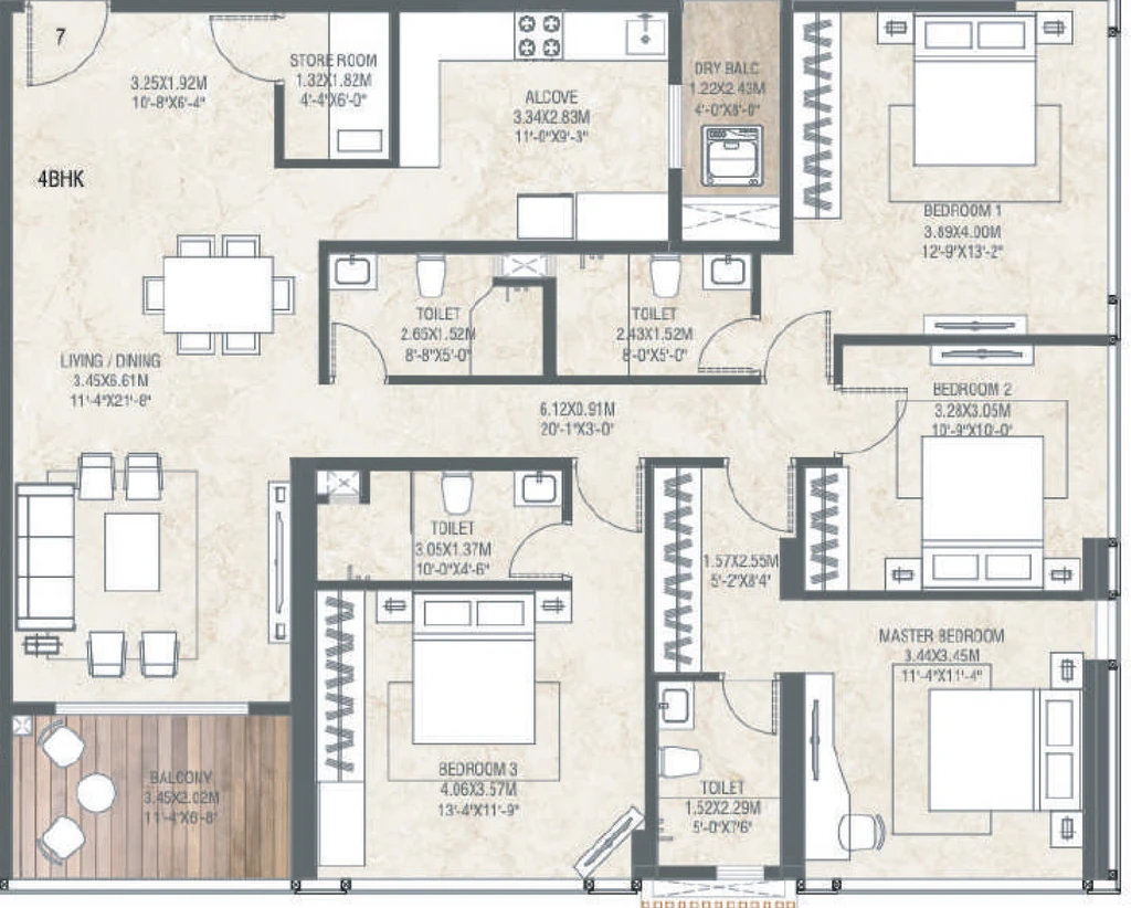 4 BHK Flat in Inspira One in Bandra West, Mumbai - Image 903792