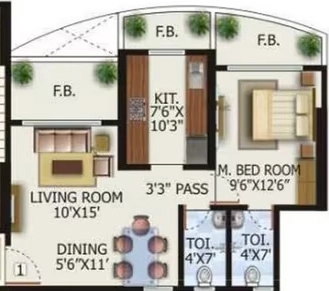 1 BHK Flat in N Rose Heaven Plaza in Dahisar East, Mumbai - Image 903010