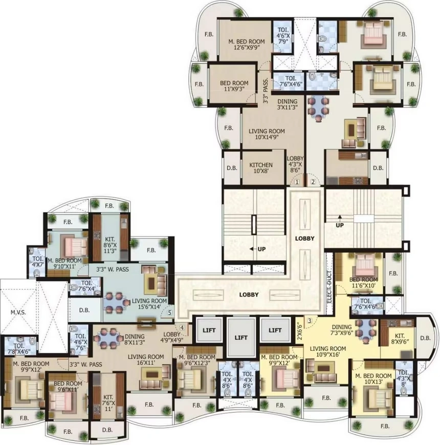 Floor Plan of N Rose Heaven Plaza in Dahisar East, Mumbai - Image 369466