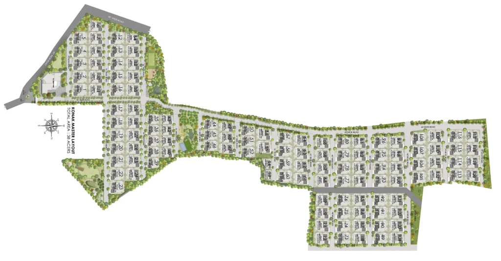 Master Plan of Ankura Konak in Shankarpally, Hyderabad - Image 369363