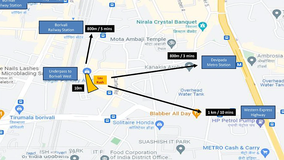 Location of Taramati Amaira Pallazo in Borivali East, Mumbai - Image 397699