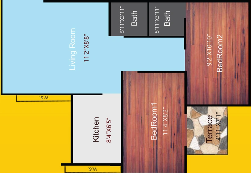 2 BHK Flat in Ratneshwar Happy Homes in Panvel, Navi Mumbai - Image 467740
