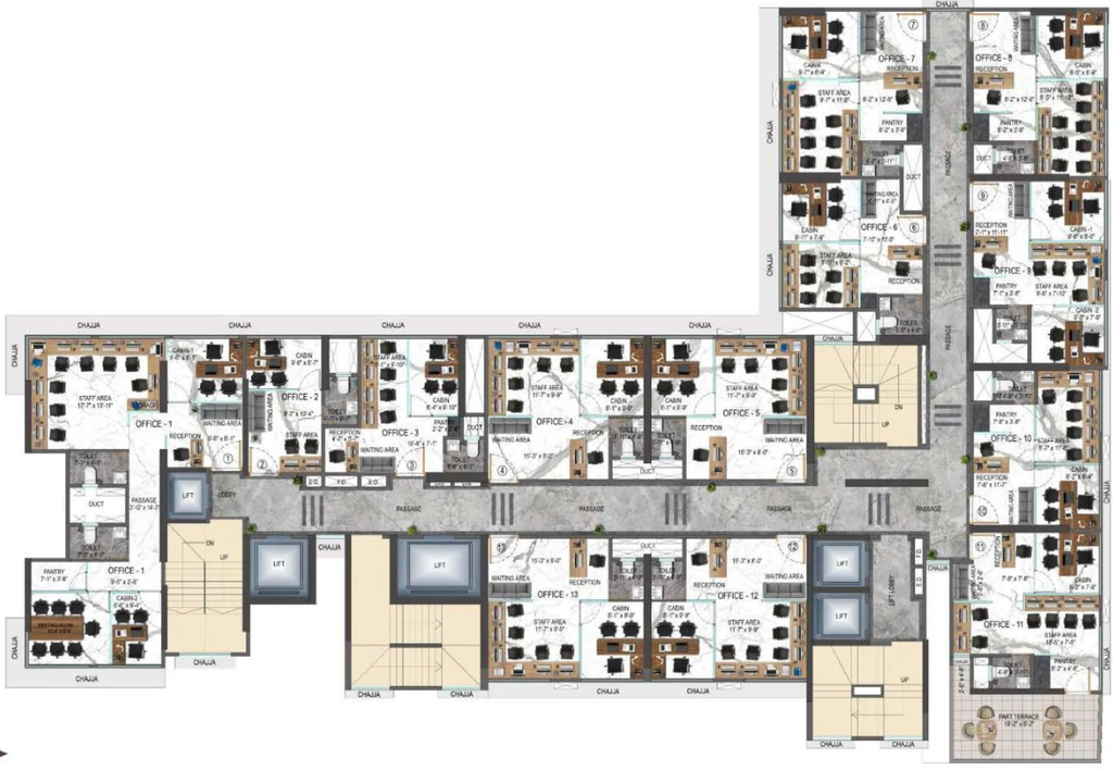 Floor Plan of Seven Star Plaza in Borivali East, Mumbai - Image 369552