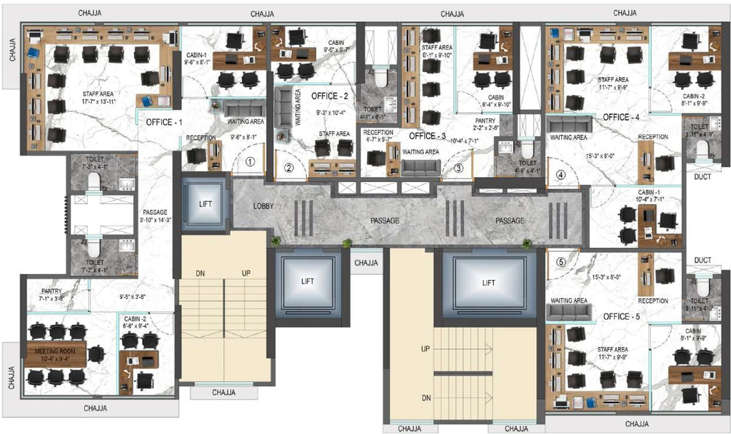 Floor Plan of Seven Star Plaza in Borivali East, Mumbai - Image 369554