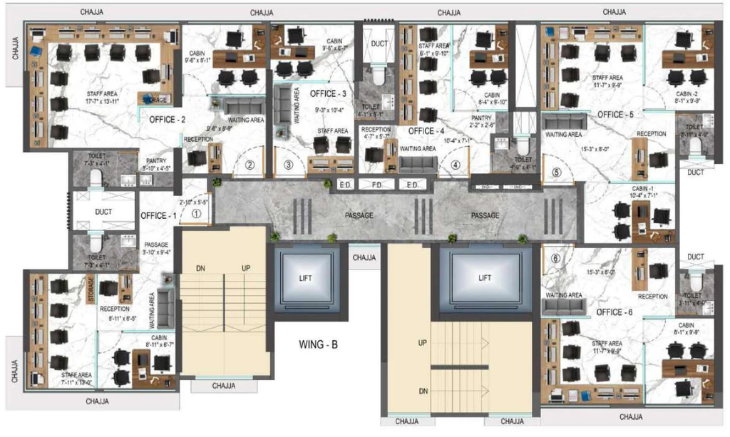 Floor Plan of Seven Star Plaza in Borivali East, Mumbai - Image 369551
