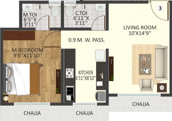 1 BHK Flat in MD Madhuban CHS in Dahisar East, Mumbai - Image 903022