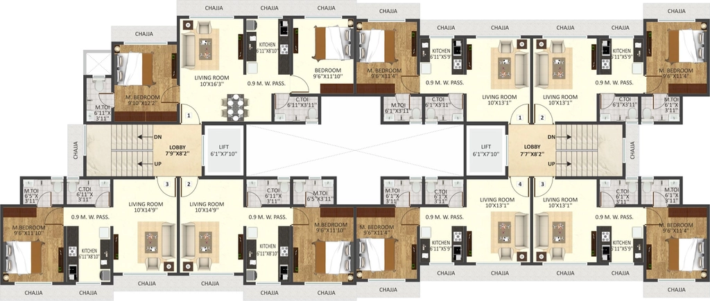 Floor Plan of MD Madhuban CHS in Dahisar East, Mumbai - Image 369499