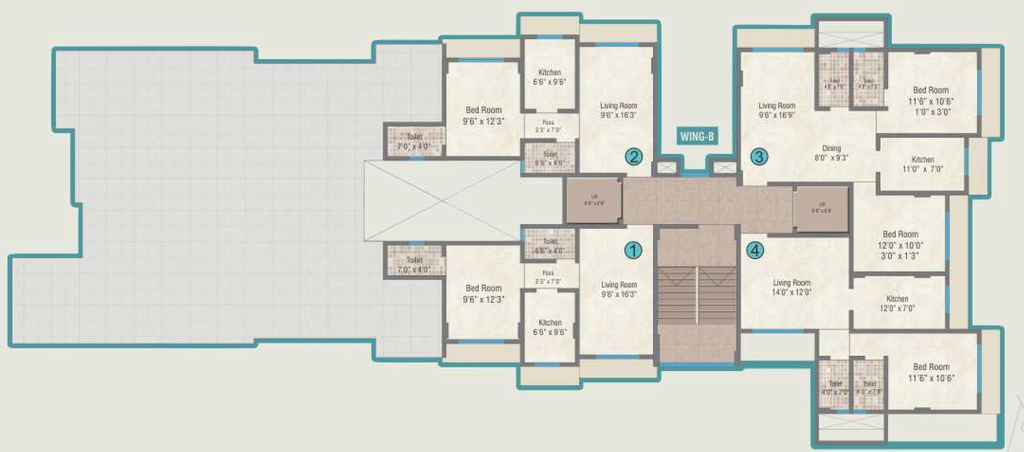 Floor Plan of Raviraj Tarang in Dahisar West, Mumbai - Image 369528