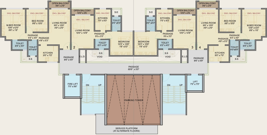 Floor Plan of Rajaram Shivam Enclave in Shilphata, Thane - Image 369622