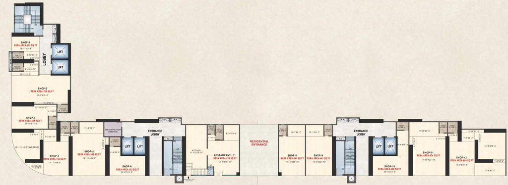 Floor Plan of N Rose Northern Supremus in Dahisar East, Mumbai - Image 369519
