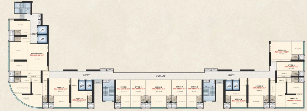 Floor Plan of N Rose Northern Supremus in Dahisar East, Mumbai - Image 369520