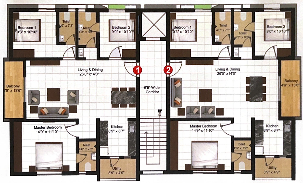 Floor Plan of Cauvery Krishna in Dulapally, Hyderabad - Image 369928