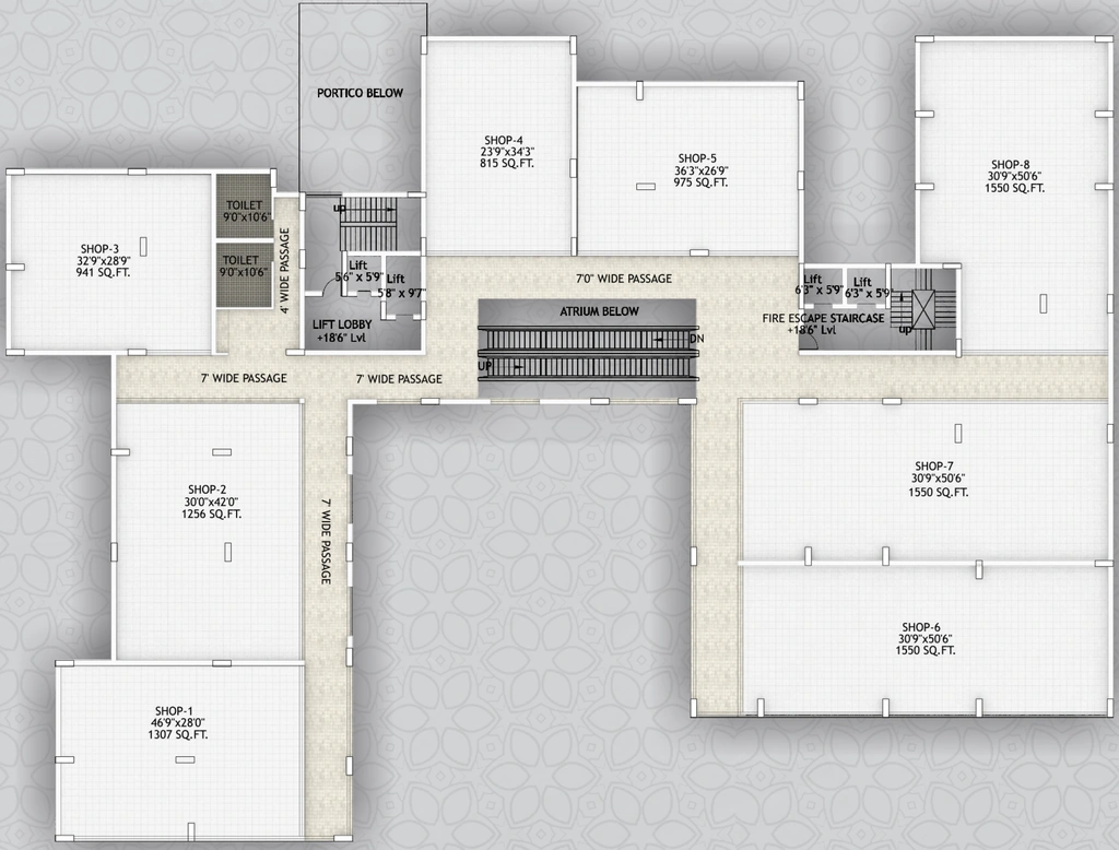 Floor Plan of Commercial Spica Tower in Argora, Ranchi - Image 369771