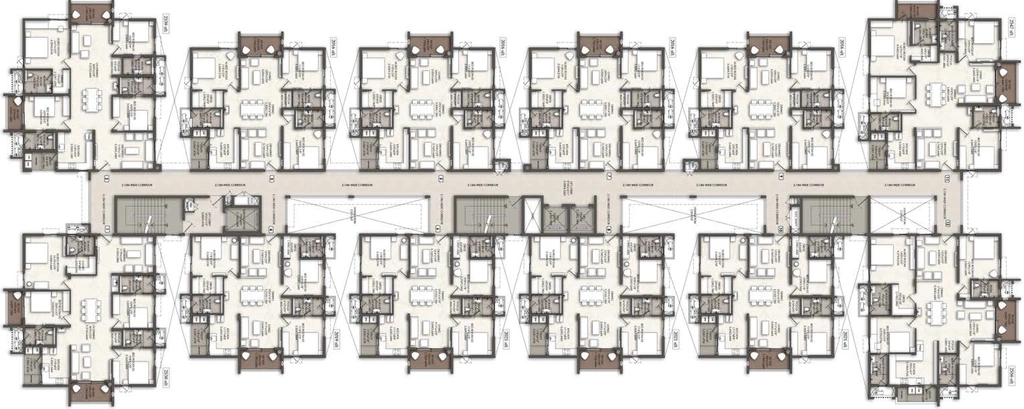 Floor Plan of Brigade Enclave in Moti Nagar, Hyderabad - Image 369641