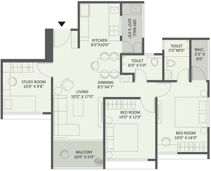 2.5 BHK Flat in Ravima Newton Home Mundhwa in Mundhwa, Pune - Image 903857