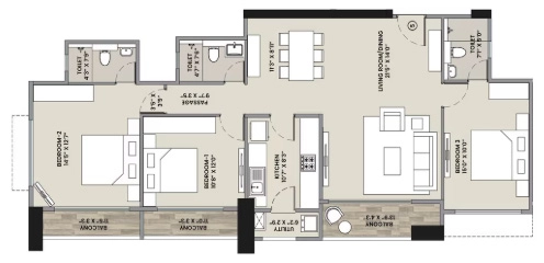 3 BHK Flat in Hiranandani Bay Heights in Bandra West, Mumbai - Image 903780