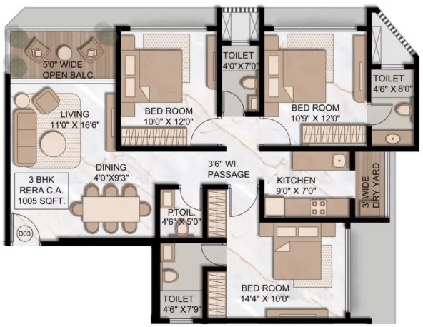 3 BHK Flat in 9 Elements in Bandra West, Mumbai - Image 903729