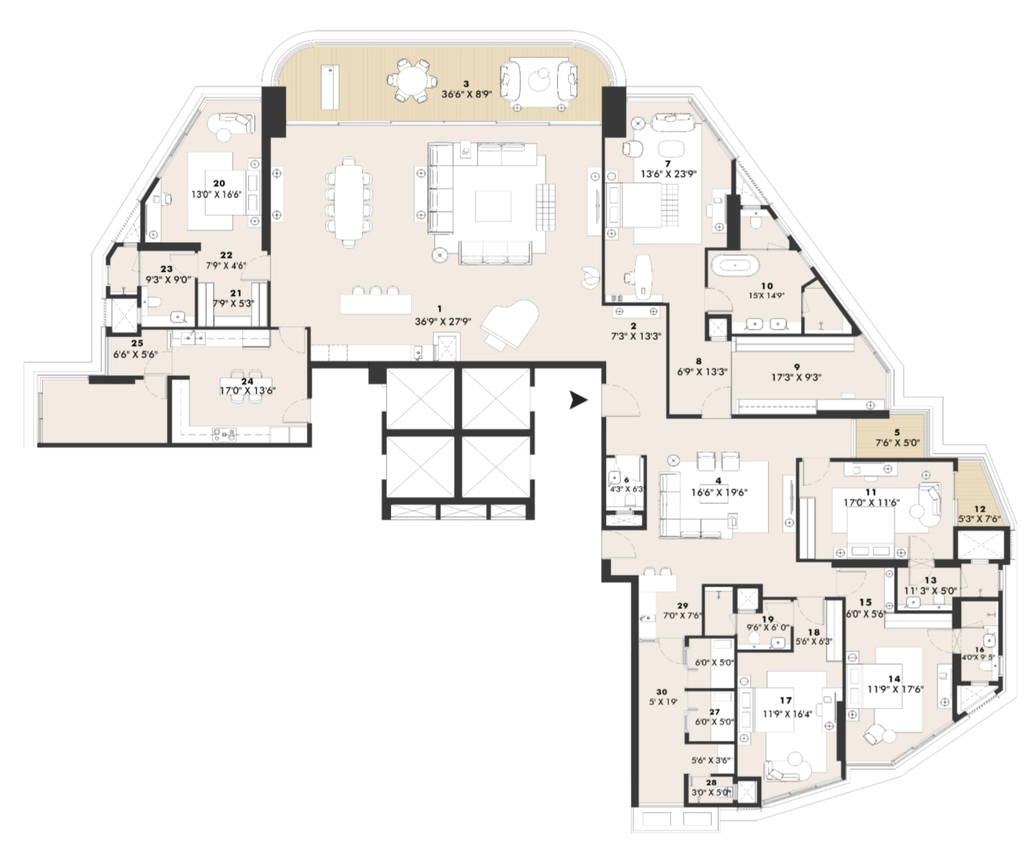 5 BHK Flat in Keyheights Rustomjee Cliff Tower in Bandra West, Mumbai - Image 903827