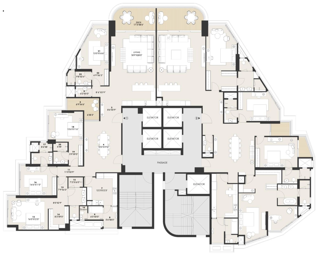Floor Plan of Keyheights Rustomjee Cliff Tower in Bandra West, Mumbai - Image 370792