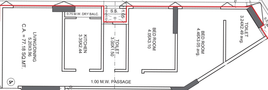 2 BHK Flat in JGB Satgurus Kismet in Bandra West, Mumbai - Image 903795
