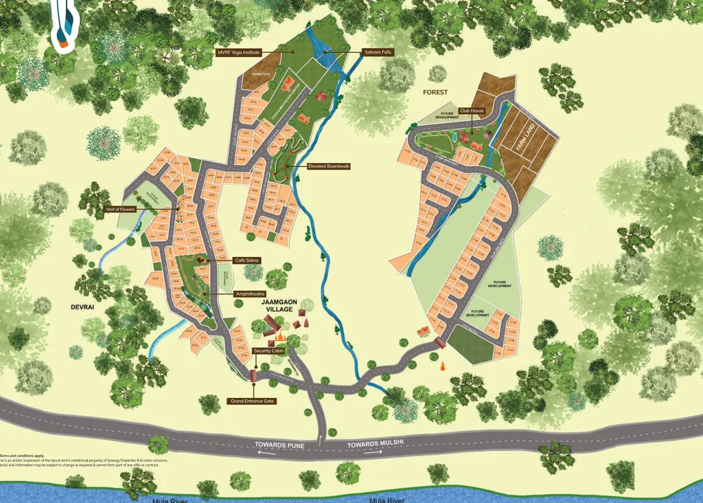 Master Plan of Synergy Satvam Hills A6 in Mulshi, Pune - Image 370236