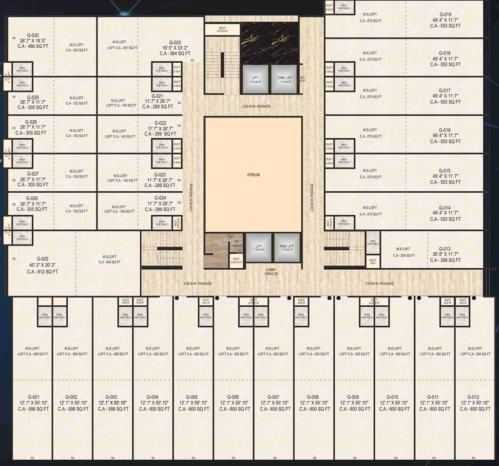 Floor Plan of Soham Ragas Times Square in Ambernath West, Thane - Image 370076