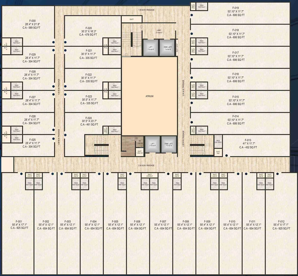 Floor Plan of Soham Ragas Times Square in Ambernath West, Thane - Image 370078