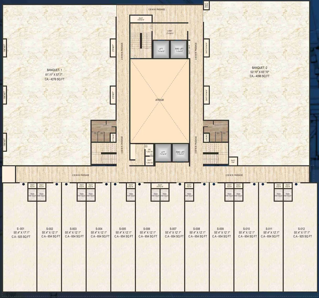 Floor Plan of Soham Ragas Times Square in Ambernath West, Thane - Image 370077