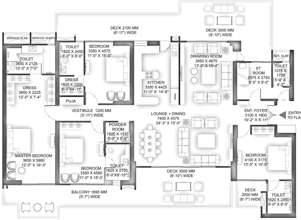 4 BHK Flat in VVIP Addresses Greater Noida in Sector 12, Greater Noida - Image 903502