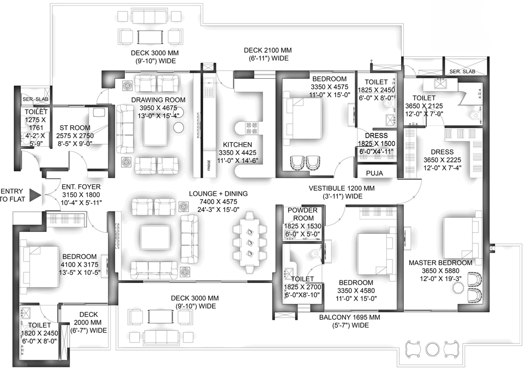4 BHK Flat in VVIP Addresses Greater Noida in Sector 12, Greater Noida - Image 903503