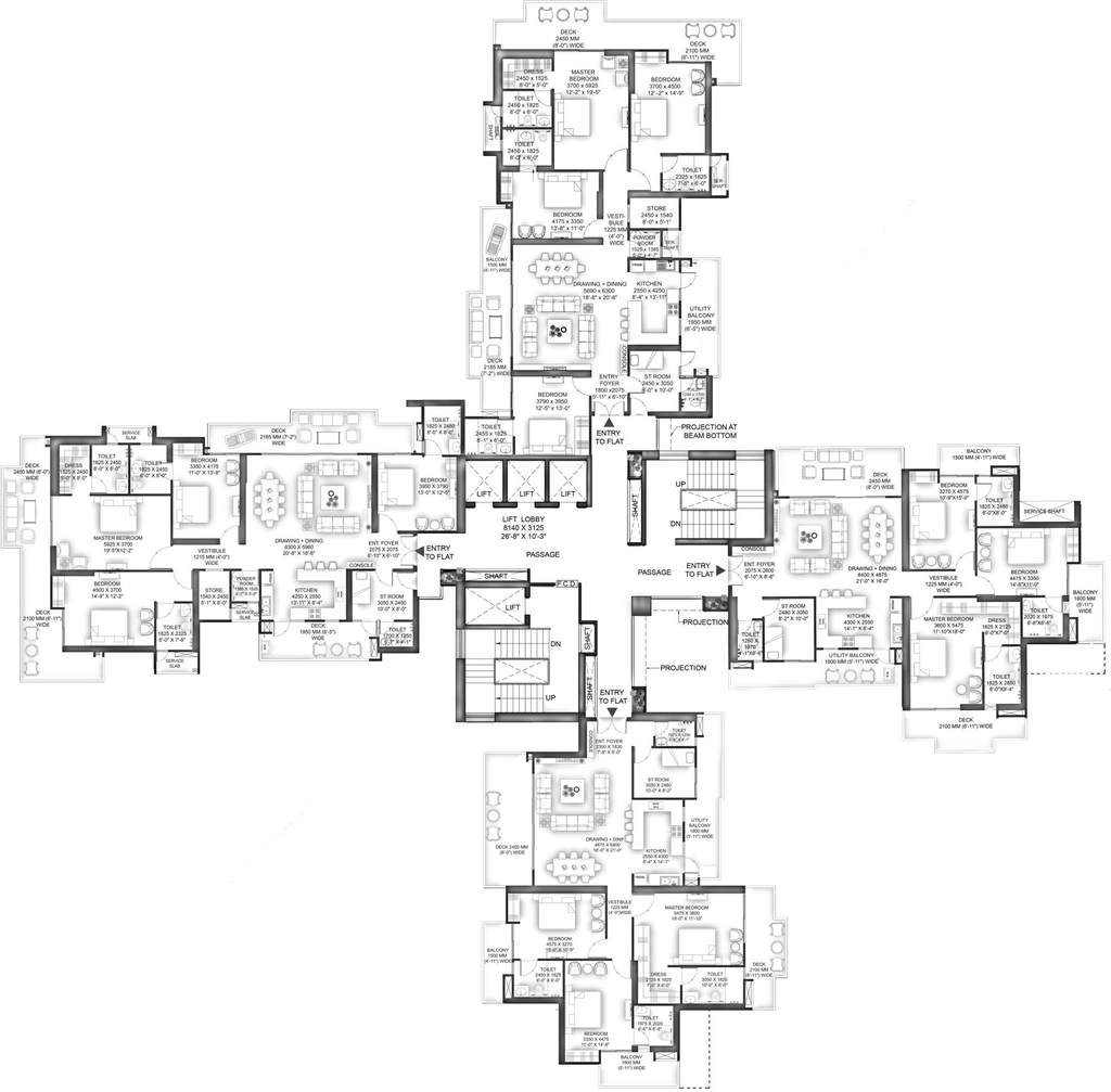 Floor Plan of VVIP Addresses Greater Noida in Sector 12, Greater Noida - Image 370246