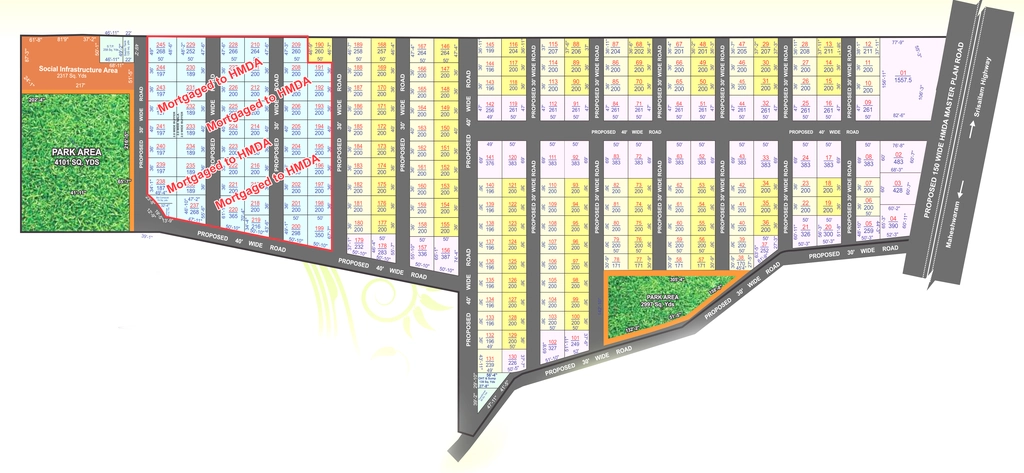 Master Plan of CSR Golden Enclave in Tukkuguda, Hyderabad - Image 370115