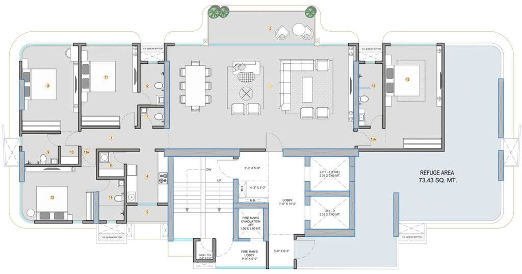 4 BHK Flat in S Raheja Evergreen in Bandra West, Mumbai - Image 903860