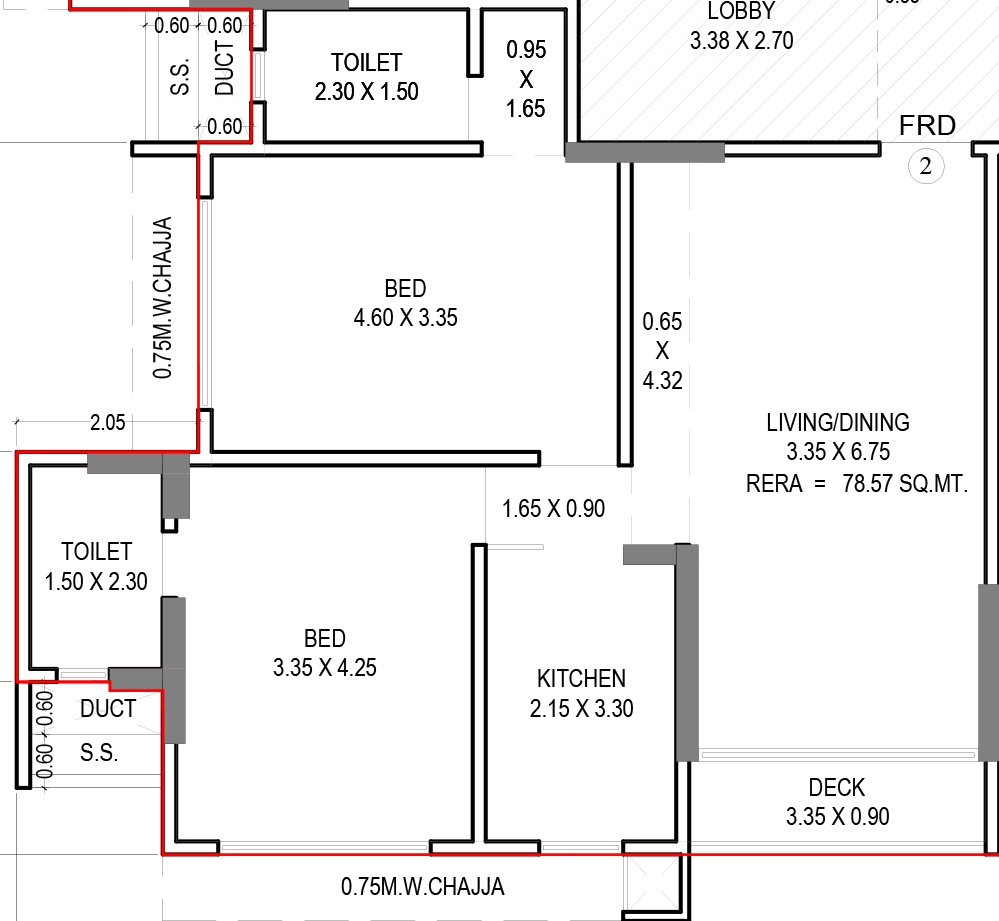 2 BHK Flat in Nagpal Flushel Apartments in Bandra West, Mumbai - Image 903833