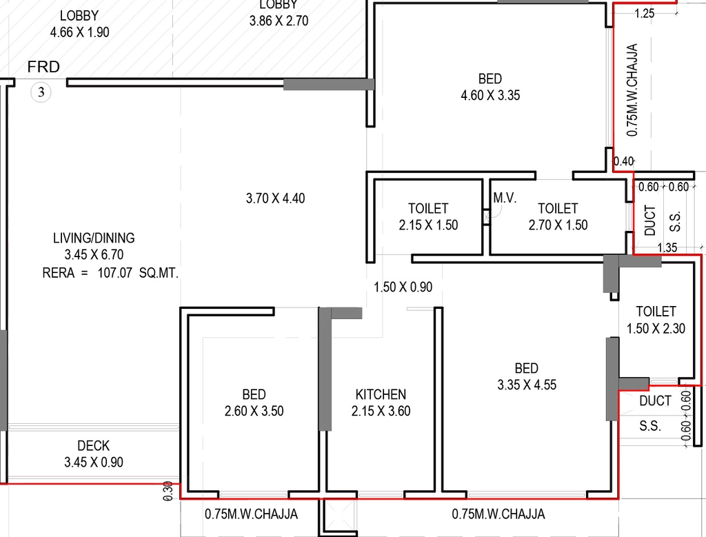 3 BHK Flat in Nagpal Flushel Apartments in Bandra West, Mumbai - Image 903834