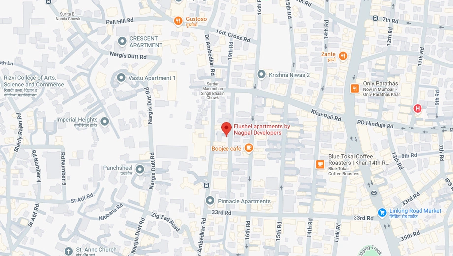 Location of Nagpal Flushel Apartments in Bandra West, Mumbai - Image 370815
