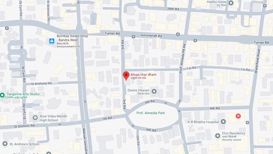 Location of Ahuja Chardham Apartment in Bandra West, Mumbai - Image 370649