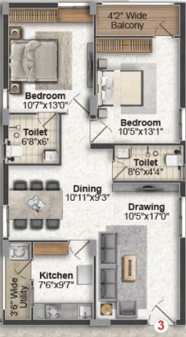 2 BHK Flat in Greater Infra Lavender in Ameenpur, Hyderabad - Image 903520