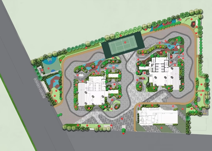 Master Plan of Lansum El Palacio in Puppalaguda, Hyderabad - Image 370295