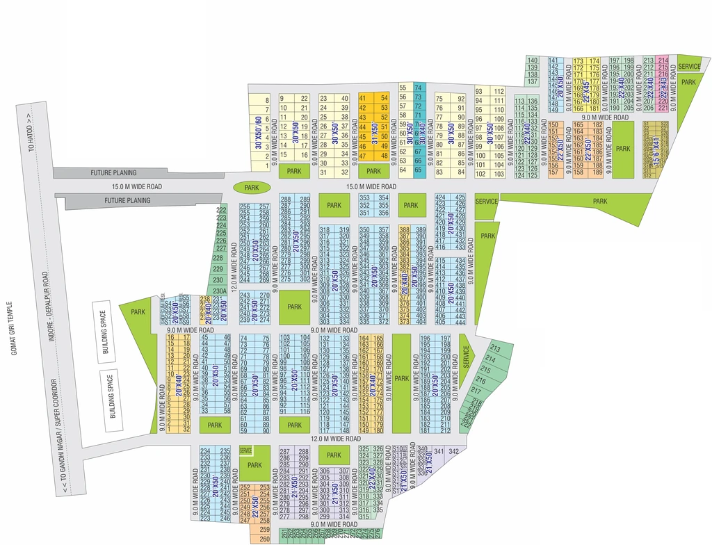Master Plan of Sarthak Singapore Aakash Greens in Malharganj, Indore - Image 370312