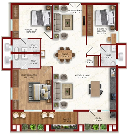 3 BHK Flat in Eeshanya Miliarium in Kollur, Hyderabad - Image 903546
