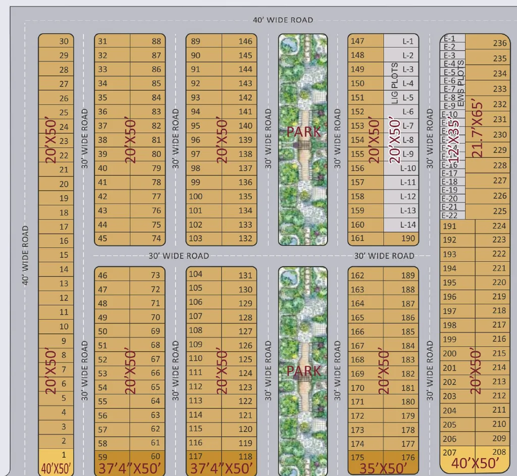 Master Plan of Sarthak Singapore Gold City in AB Bypass Road, Indore - Image 370328