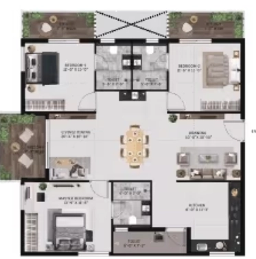 3 BHK Flat in Vian Vayu in Kollur, Hyderabad - Image 903571