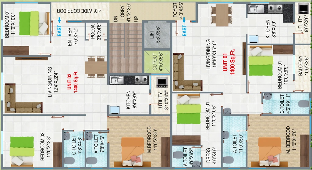 Floor Plan of Lavish Akul Shelters in Vijayanagar, Bangalore - Image 370388