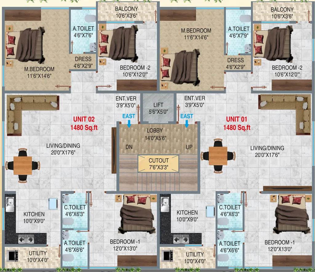 Floor Plan of Lavish Balaji Svasti in Bannerghatta Main Road, Bangalore - Image 370408